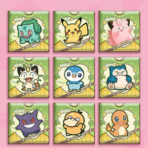 DM <strong>Pokemoned</strong> Square Corners Full Color Printed Gift Box Absorbent Cup Mat Heat Resistant Drink Coaster Pikachu Anime Cartoon - Product Image 2