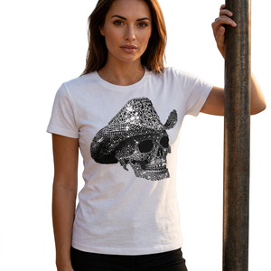 T-shirt pour femme orné de paillettes, décontracté, à manches courtes, chemise moderne pour femme - Product Image 1