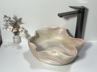 Lavabo rectangulaire en porcelaine blanche-Montage sur robinet monotrou