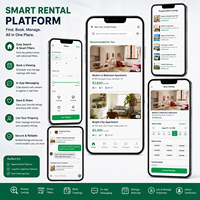 Plataforma de Sistema de Aplicaciones de Alquiler en Línea, Gestión de Inmobiliarias, Búsqueda y Reserva, Solución de Gestión Trasera