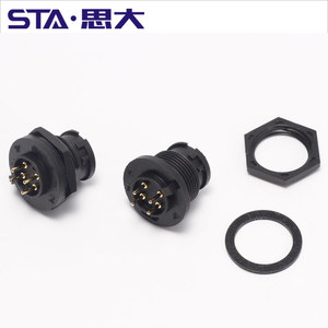 Nhựa Nối Chống Thấm Nước <span class=keywords><strong>E10</strong></span> Z108 2 3 4 5 6 7 8 10 12P Threaded Bayonet PCB Núi Ổ Cắm - Product Image 6