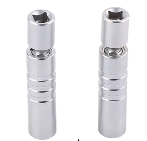 Prise de bougie d'allumage à paroi mince 3/8 pouces <span class=keywords><strong>12</strong></span> points Joint universel Prise de bougie d'allumage pivotante magnétique Outil de retrait de bougie d'allumage - Product Image 4