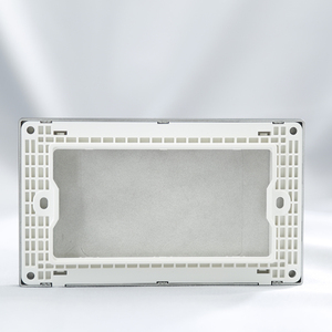 Plaque murale en plastique durable noire 86mm*146mm, personnalisée en usine, plaque vierge 2 gang - Product Image 4