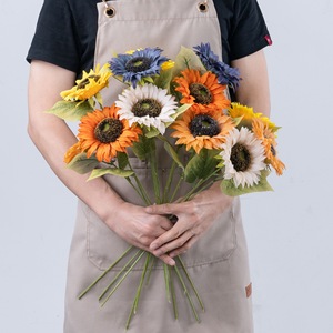 CallaFloral Tige unique de tournesol artificiel Jaune Bleu Orange Champagne Décoration de mariage Artisanat Style Ins Transfrontalier - Product Image 2