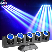 Barre de lumière LED mobile à 5 têtes 5x60W avec effet auxiliaire RGB pour scène, DJ, discothèque, karaoké, spectacle