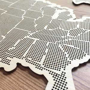 HIPIE cartes d'état américaines en bois cousues secondes broderie au point de croix <span class=keywords><strong>carte</strong></span> en bois perforé des États-<span class=keywords><strong>Unis</strong></span> - Product Image 4