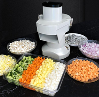 Commerciële Plantaardige Chopper Komkommer Tomaat Mango Slicer Shredder Cube Fruit Kubus Snijmachine