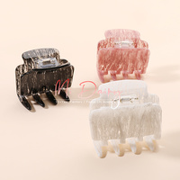 Mi Dairy Sweet Coréen Fashion Design Petit Marbre Acétate 2024 Griffe de Cheveux pour Fille Enfants Cheveux Épais en Été Printemps 220217