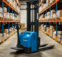 Gerbeur électrique compact Worui CDD-ZJSTS pour atelier, 1 tonne, batterie plomb-acide 48V