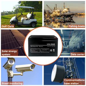 E-nice <span class=keywords><strong>12V28AH</strong></span> <span class=keywords><strong>batterie</strong></span> plomb-acide à cycle profond capacité scellée pour appareils ménagers chariots de golf UPS - Product Image 3