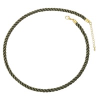 Chaînes en corde de soie torsadée de 5 mm en gros, colliers faits à la main en cordon tressé coloré, fermoir à boucle dorée, tendance pour les pendentifs