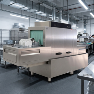Flat Type Dishwasher Electric 380V 304 Stainless Steel Freestanding for Hotels and Restaurants Commercial Kitchen Dishwasher - Product Image 1