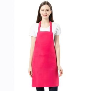 Wholesale Custom Logo Plain <b>Bib</b> Aprons for Women with 2 Pockets Black Commercial Chef Apron for Kitchen Cooking Restaurant BBQ - Product Image 2