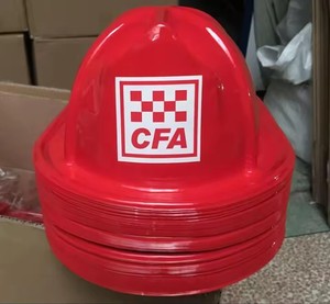 Chapeau de pompier en PVC plus épais <span class=keywords><strong>HLC</strong></span> avec autocollant personnalisé, chapeau de pompier, <span class=keywords><strong>casque</strong></span> de chantier biodégradable pour événement promotionnel - Product Image 6