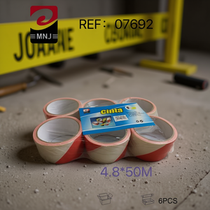 Cinta de Advertencia Mnj Roja y Blanca 4.8Cm X 50M Sin Adhesivo, 6 Piezas - Product Image 3