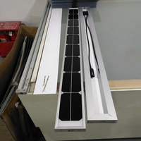 Panneau solaire en verre personnalisé mini panneau solaire noir sans cadre 12v 18v 10w 20w 30w 40w 50w panneau solaire rigide pour stores vénitiens