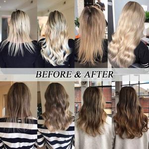 Extensions de cheveux naturels Remy lisses à clipser, marché de gros de Dubaï, cheveux humains de différentes couleurs, cheveux chinois - Product Image 6