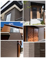 Revêtement extérieur en panneaux de fibrociment à rainures et languettes pour la rénovation de villas, design européen, imperméable et ignifuge