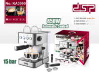 Machine à café expresso DSP 850W, pompe italienne 15 bars avec boîtier en acier inoxydable - Professionnelle