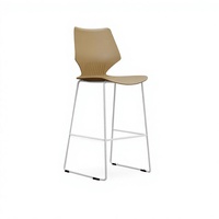 Tabouret haut empilable moderne en plastique, chaise de bar chic pour la maison, les cafés, les pubs, les coins lecture et le bureau