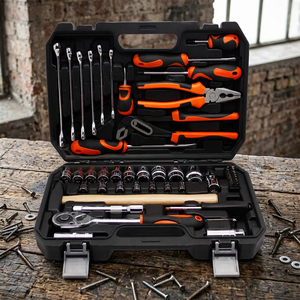 58PCS Vehicle <b>Tool</b> Auto Repair Socket 1/4" 1/2" <b>Hand</b> <b>Tool</b> <b>Set</b> Box <b>Set</b> Tire Repair Mechanical <b>Tool</b> Ferramentas Kits - Product Image 2