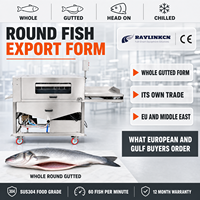 Filière du Poisson Entier Machine de Nettoyage de Poisson Inox Alimentaire Arrêt d'Urgence pour Dorade Opération d'Éviscération
