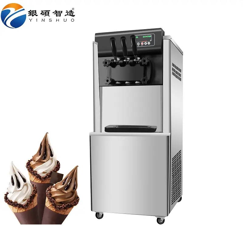 2 компрессора предварительно охлаждающая свежая функция мороженого машина для приготовления мороженого