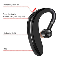 Écouteur Stéréo Bluetooth Simple Universel à Vente Chaude Sans Fil avec Micro Anti-Bruit et Contour d'Oreille Mains Libres