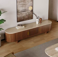 Meuble TV moderne en bois massif de haute qualité avec rangement écologique, design personnalisé pour salon, compatible avec les téléviseurs de 65 pouces