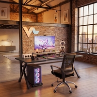Bureau de jeu moderne en forme de K pour la maison, le bureau ou un cybercafé
