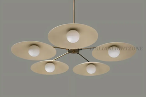 Lustre moderne élégant en laiton de style mid-century, luminaire suspendu pour salle à manger, chambre à coucher, décoration intérieure - Product Image 4