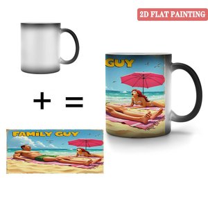 Frosted Black Exterior <b>Ceramic</b> <b>Mug</b> 11oz Heat Activated Daily Cup - Product Image 4