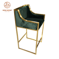 Chaises de mariage en velours vert foncé, mobilier de salle à manger de Banquet de Restaurant d'hôtel de jardin en plein air
