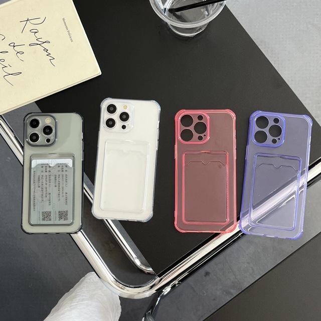 Premium Card Slot Bulk Bespoke Slim Clear  with Modern Sleek Design From Leading Phone Case for iPhone 17 16 15 14 Pro Max