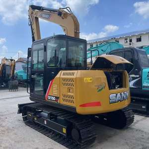 Excavatrices d'occasion Sany SY75C Pro avec de bonnes performances, machine sur chenilles de 7 tonnes, mini-excavatrice d'occasion en stock en promotion - Product Image 1