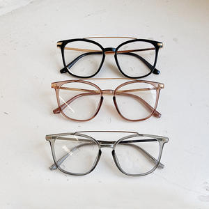 Lunettes de soleil rétro style aviateur, monture large ovale, anti-lumière bleue, pour femmes - Product Image 1