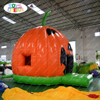 Château gonflable citrouille d'Halloween, château de saut gonflable pour enfants, idéal pour les fêtes et la location événementielle d'Halloween
