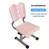 Bureau d'école réglable pour enfants, mobilier de salle de classe, bureau et chaise trapézoïdaux combinés pour étudiants, en plastique