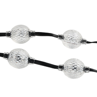 Programmable 360 °   Boule lumineuse en cristal RGB 35 mm, guirlande LED 3D, éclairage décoratif magique DC24V