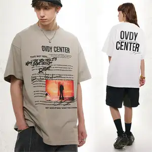 Preço de fábrica personalizado 100% algodão oversized t-shirt homens hip hop t camisas