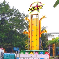 Manège Mini Tour de Chute Libre pour Enfants, Machine de Saut de Grenouille, 6 Personnes, 7m de Hauteur