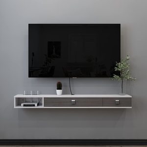 Floating TV Shelf,<strong>Wall</strong> <strong>Mounted</strong> Floating TV Stand <strong>Unit</strong> Me Dia Console <strong>Wall</strong> TV Console Cabinet <strong>Media</strong> - Product Image 2