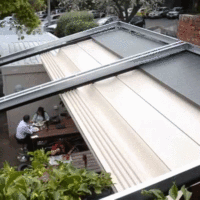 Pergola motorisée rétractable pour terrasse extérieure, protection solaire en gros