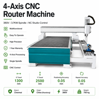 Routeur CNC à 4 axes Chenmai 1325 (1300x2500x200mm) avec axe rotatif externe et broche de 3,7 kW pour le travail du bois