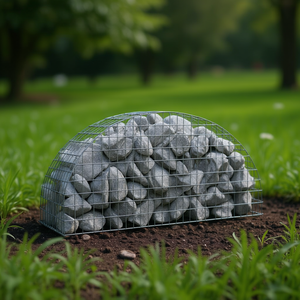 Cesto Gabion ad Arco 59.1x19.7x31.5 Pollici in Ferro Zincato per Decorazione Esterna del Giardino - Product Image 2