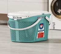 Panier de rangement pour salle de bain, en plastique, rectangulaire, multifonction, portable, pour fruits, légumes, boissons