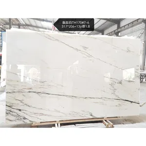 Chinese Premium Lavish Orient Calacatta White Marble for Countertops Slabs Interior Decoration