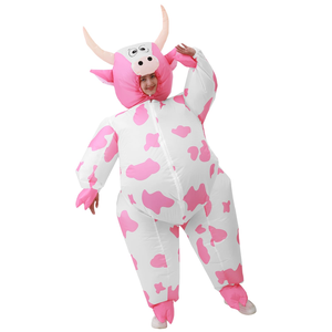 <span class=keywords><strong>Costume</strong></span> <span class=keywords><strong>da</strong></span> Mascotte Gonfiabile Divertente e Carino <span class=keywords><strong>da</strong></span> <span class=keywords><strong>Mucca</strong></span> Rosa per Adulti, per Halloween, Carnevale, Feste e Cosplay, in Poliestere - Product Image 1