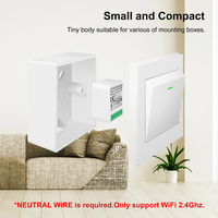 Module de commutation WiFi Smart Dry Contact Smart Home DIY Breaker Relay AC 100-240V Compatible avec Alexa Google Home