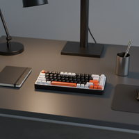 Keyboard Mekanik Gasket 68 Tombol Kustom OEM untuk Kantor, Keyboard Mekanik Mini Gaming 60 Persen, Keyboard Mekanik Nirkabel